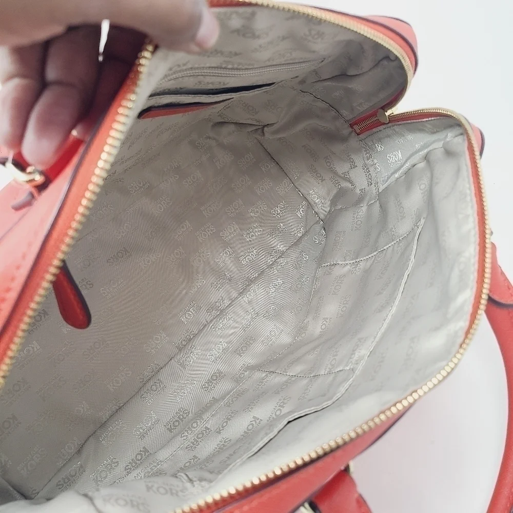 Michael Kors | Saffiano Large Orange Leather Shoulder Satchel Bag (NWOT)